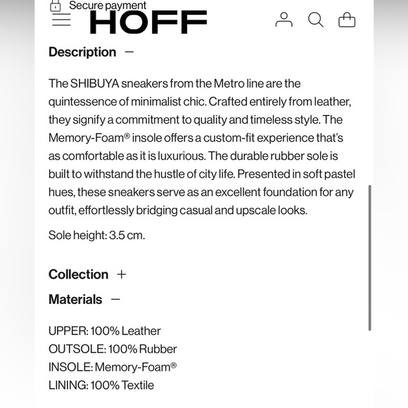 HOFF Shibuya Sneakers NWOT! Size 42 Suede and Leather - Picture 12 of 12